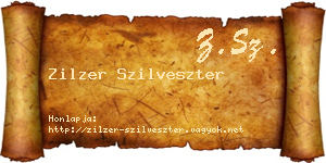 Zilzer Szilveszter névjegykártya